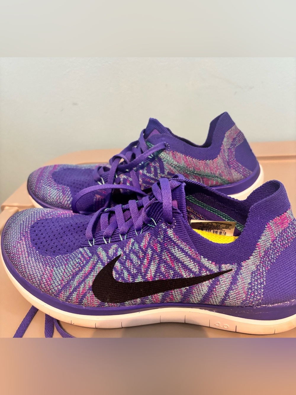Nike Purple Flyknit Running Shoes